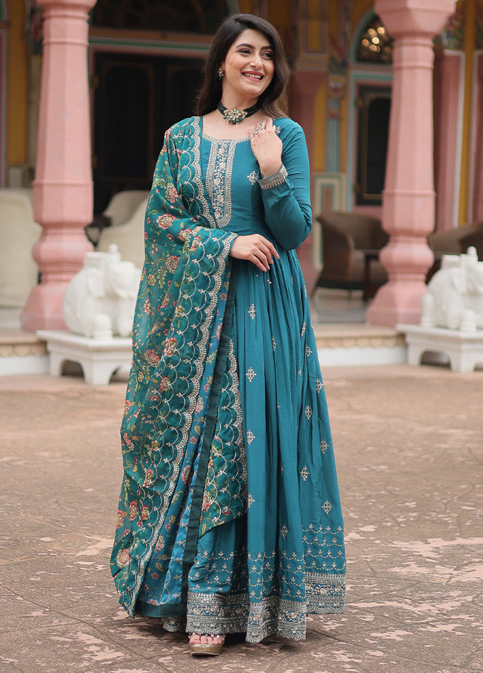 Rama Readymade Silk Dupatta Indian Dress