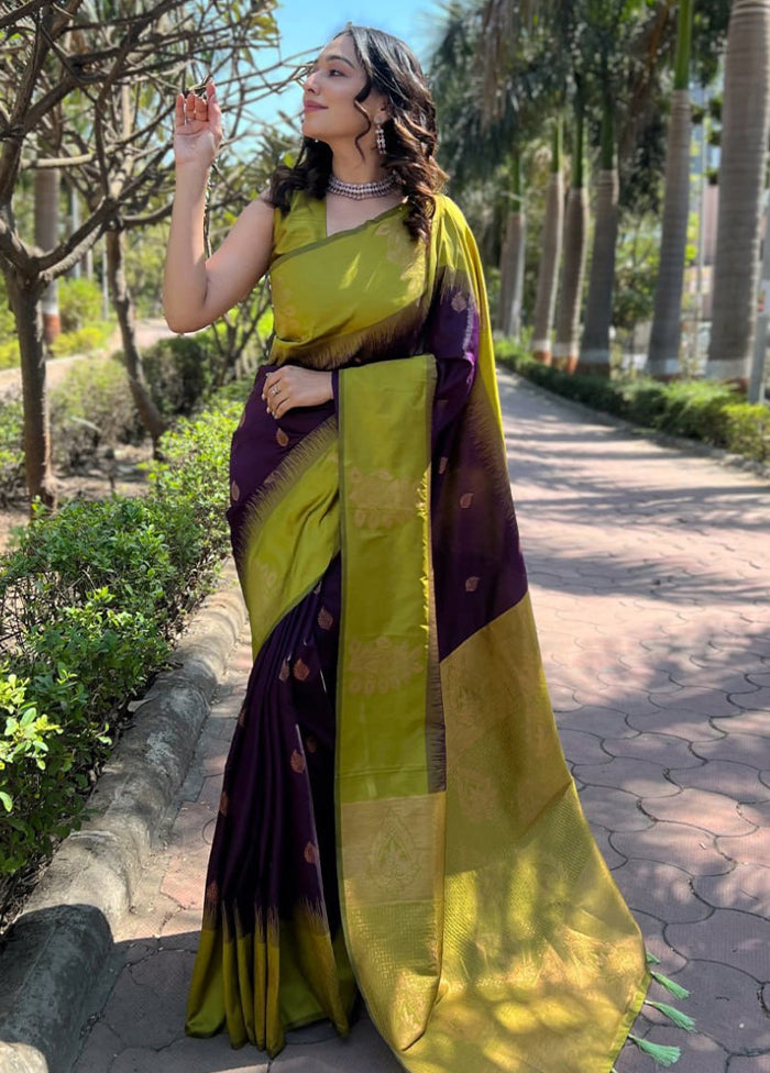 Multicolor Banarasi Silk Saree With Blouse Piece