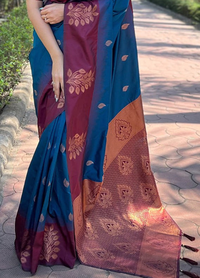 Multicolor Banarasi Silk Saree With Blouse Piece