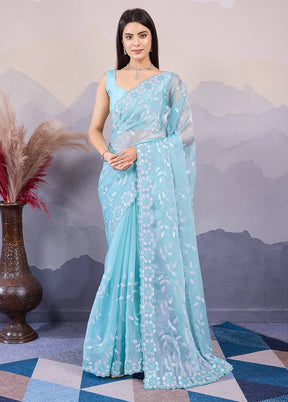 Firoza Dupion Silk Saree With Blouse Piece