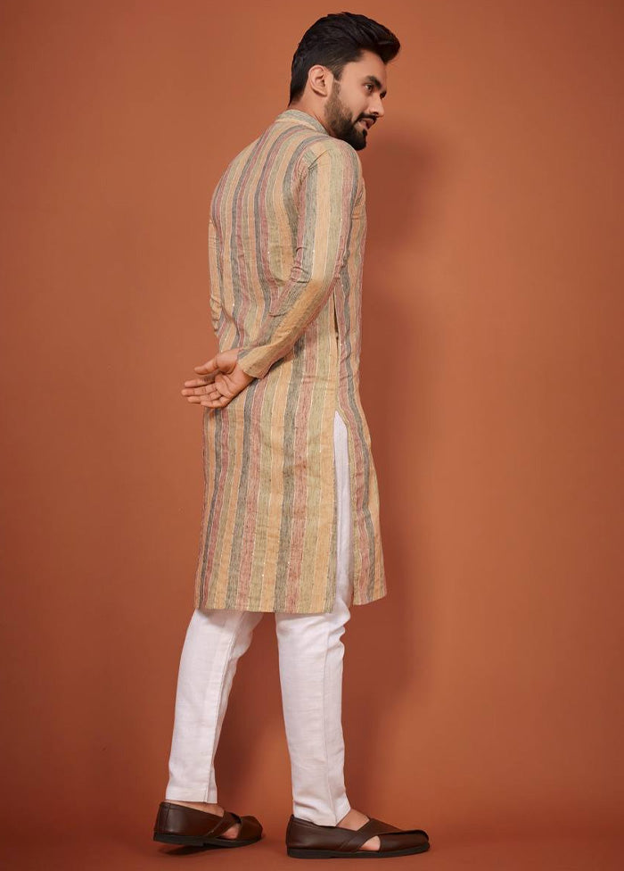 Multicolor Silk Kurta And Pajama Set