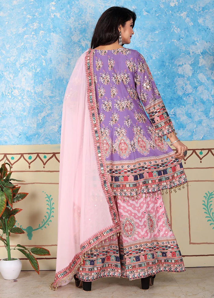 3 Pc Multicolor Readymade Cotton Suit Set