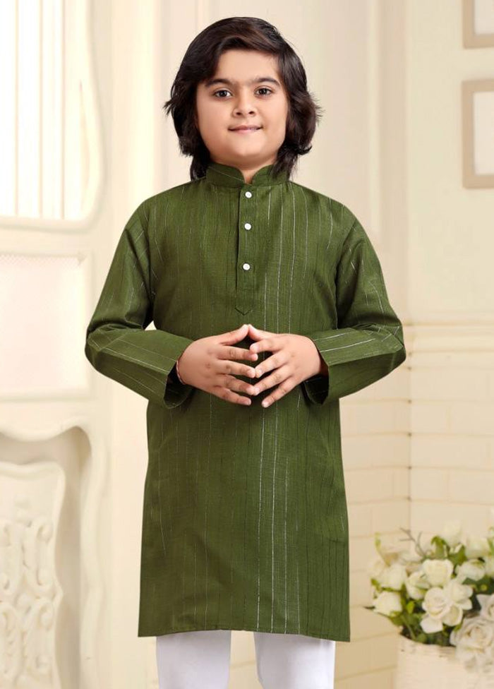 Mehendi Pure Cotton Kurta Pajama Set