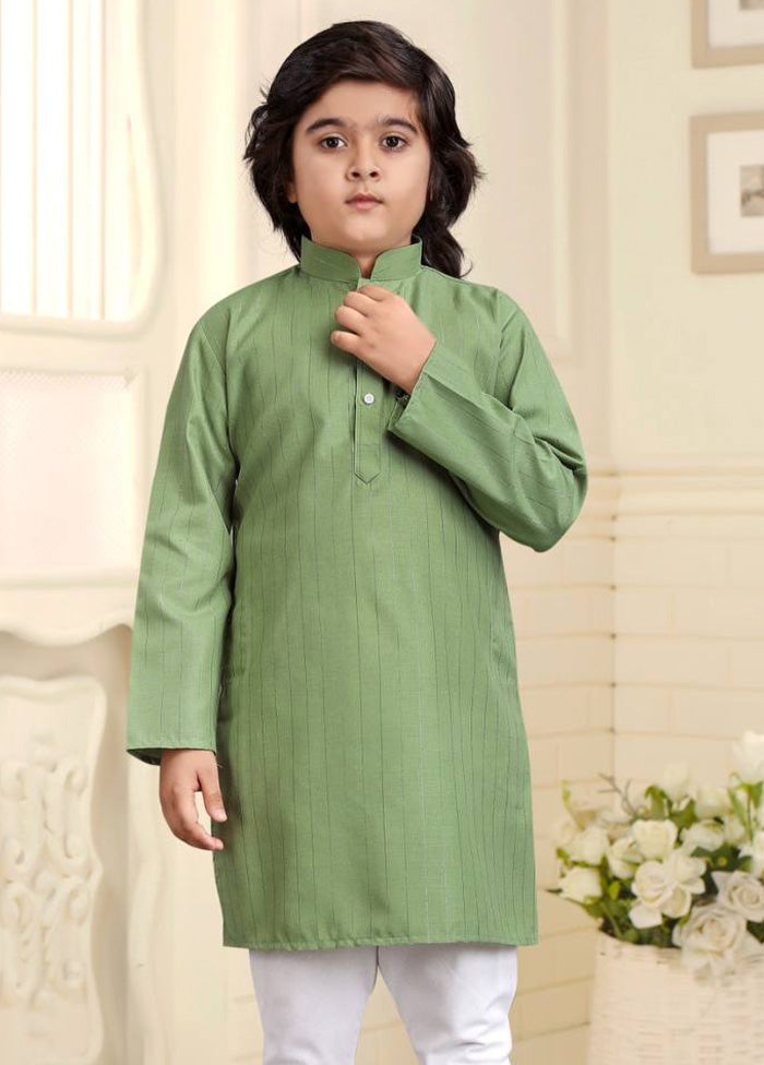 Sea Green Pure Cotton Kurta Pajama Set