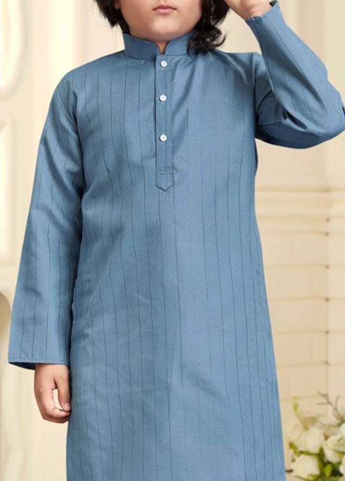 Sky Blue Pure Cotton Kurta Pajama Set