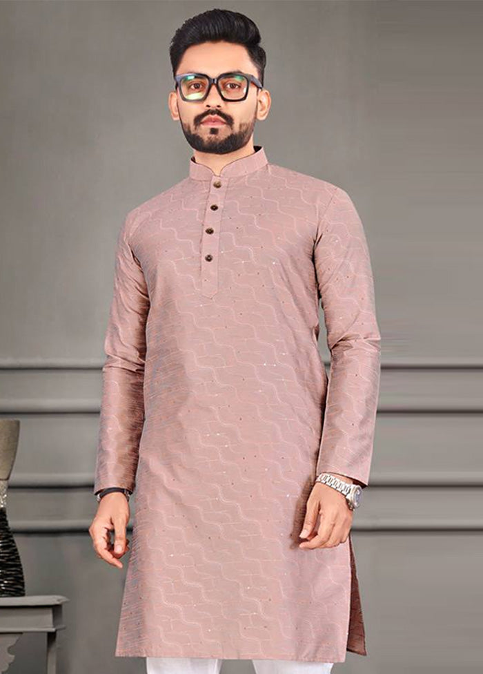 Pink Silk Kurta And Pajama Set