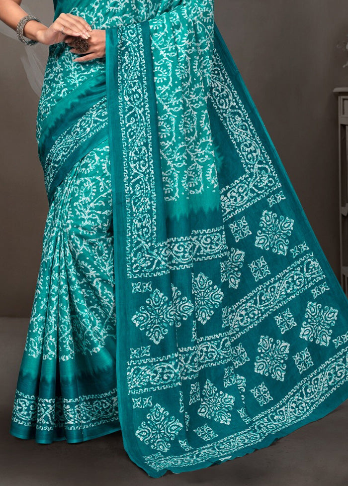 Multicolor Cotton Saree With Blouse Piece