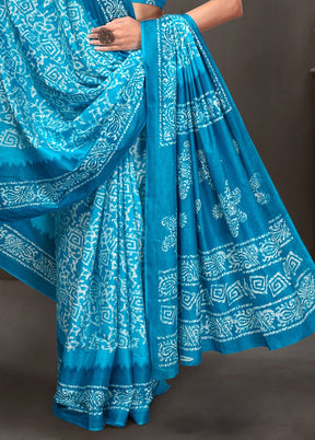 Multicolor Cotton Saree With Blouse Piece