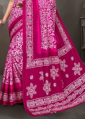 Multicolor Cotton Saree With Blouse Piece