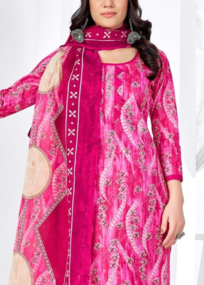 3 Pc Multicolor Pure Readymade Cotton Suit Set