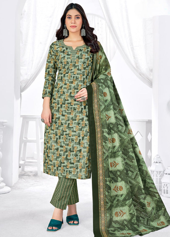 3 Pc Multicolor Pure Readymade Cotton Suit Set