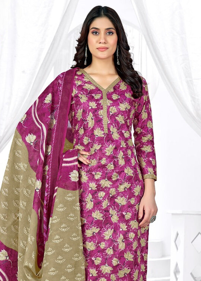 3 Pc Multicolor Pure Readymade Cotton Suit Set