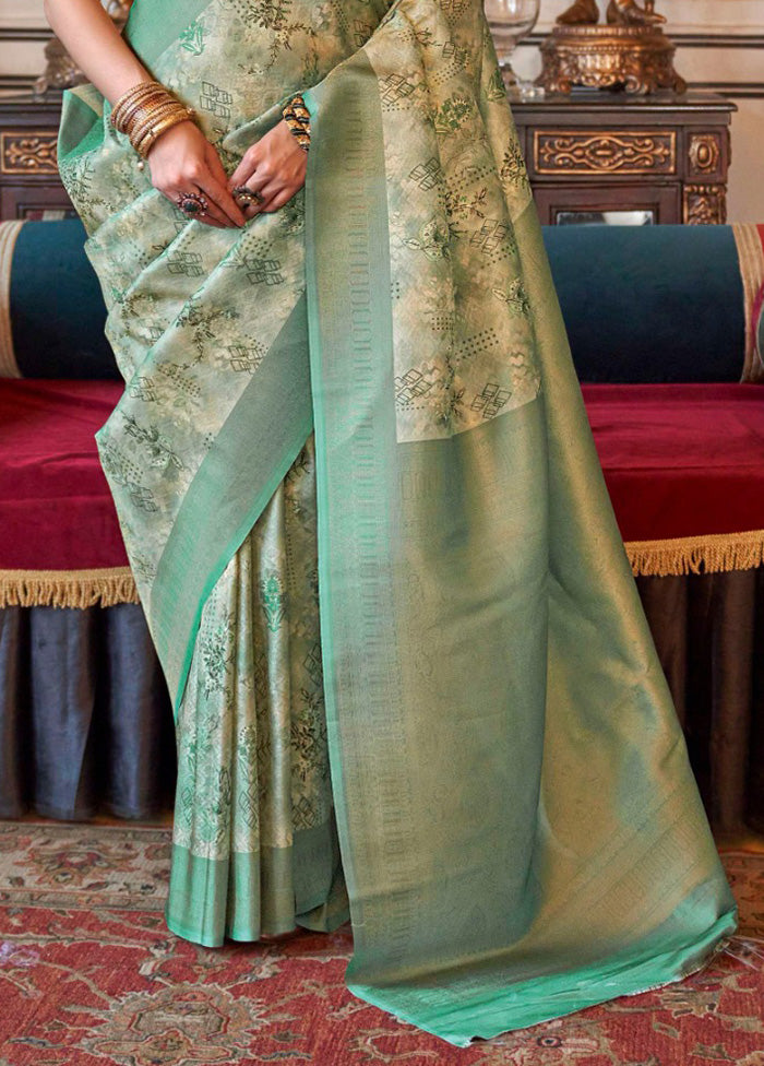 Multicolor Tussar Silk Saree With Blouse Piece