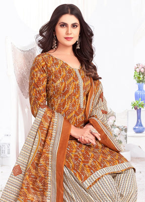 3 Pc Multicolor Pure Readymade Cotton Suit Set