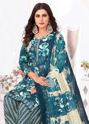 3 Pc Multicolor Pure Readymade Cotton Suit Set