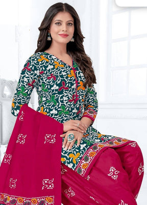 3 Pc Multicolor Pure Readymade Cotton Suit Set