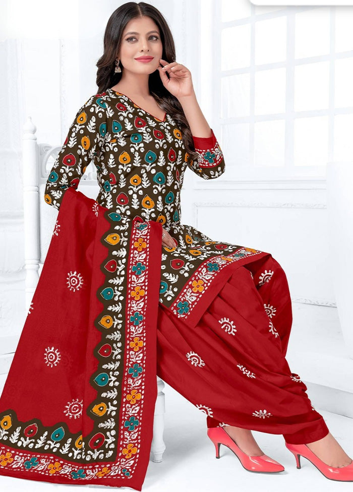 3 Pc Multicolor Pure Readymade Cotton Suit Set