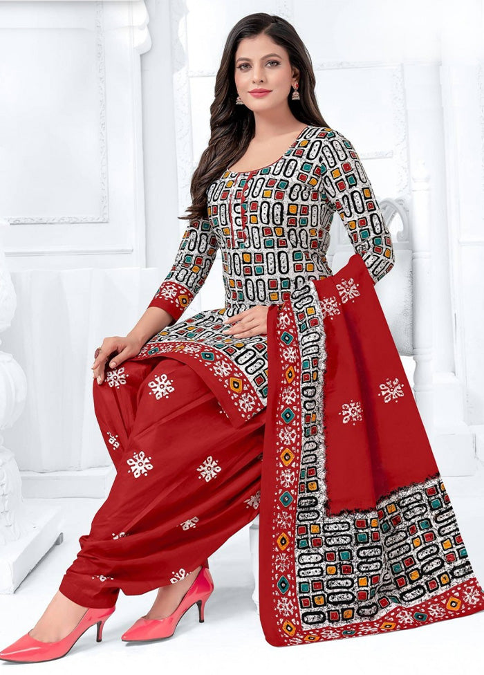 3 Pc Multicolor Pure Readymade Cotton Suit Set