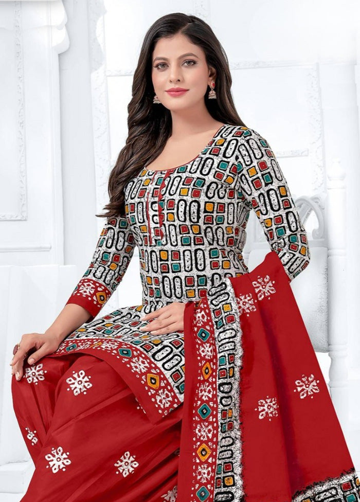 3 Pc Multicolor Pure Readymade Cotton Suit Set