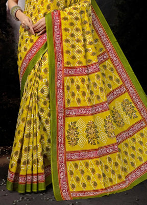 Multicolor Cotton Saree With Blouse Piece