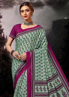 Multicolor Cotton Saree With Blouse Piece