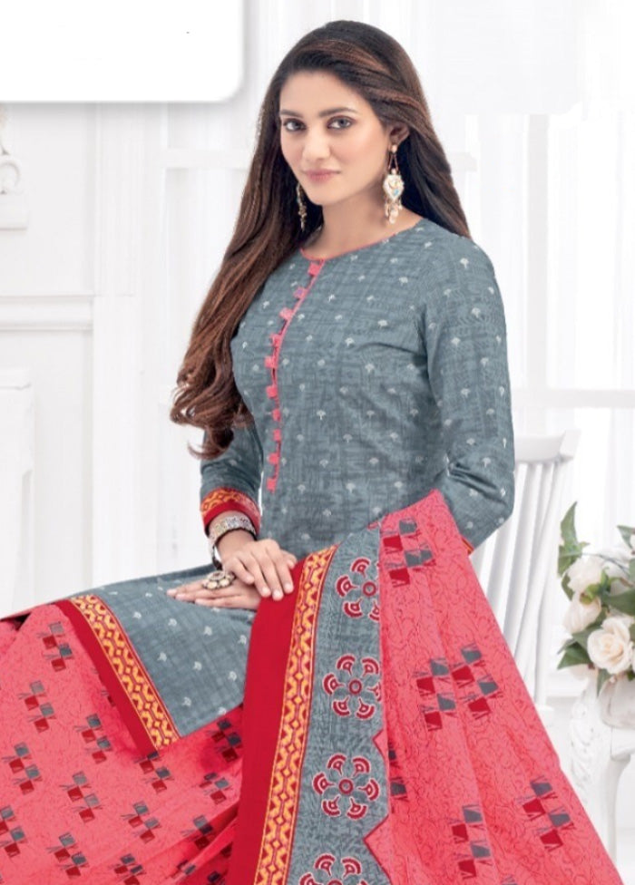 3 Pc Multicolor Pure Readymade Cotton Suit Set