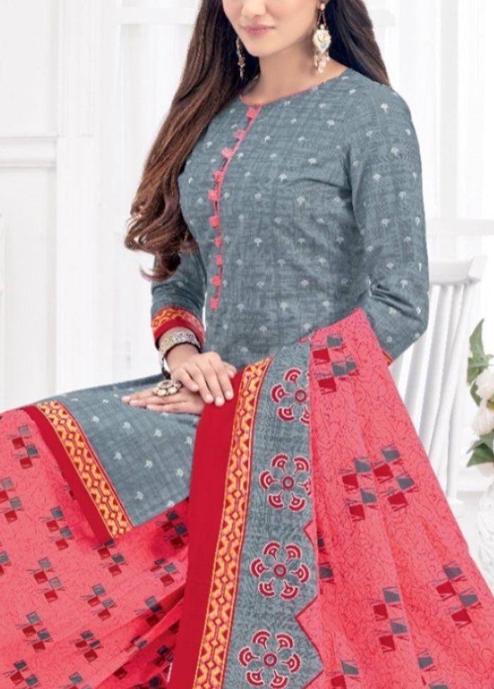 3 Pc Multicolor Pure Readymade Cotton Suit Set