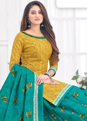 3 Pc Multicolor Pure Readymade Cotton Suit Set