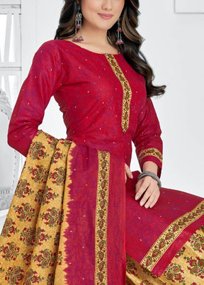 3 Pc Multicolor Pure Readymade Cotton Suit Set