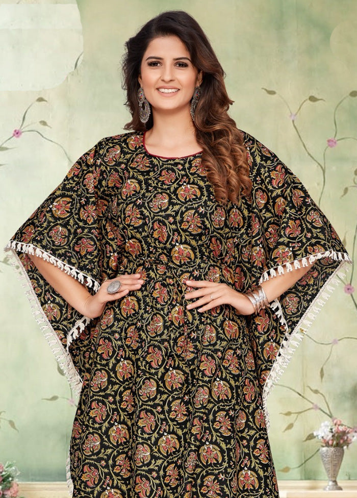 Multicolor Pure Readymade Cotton Kaftan