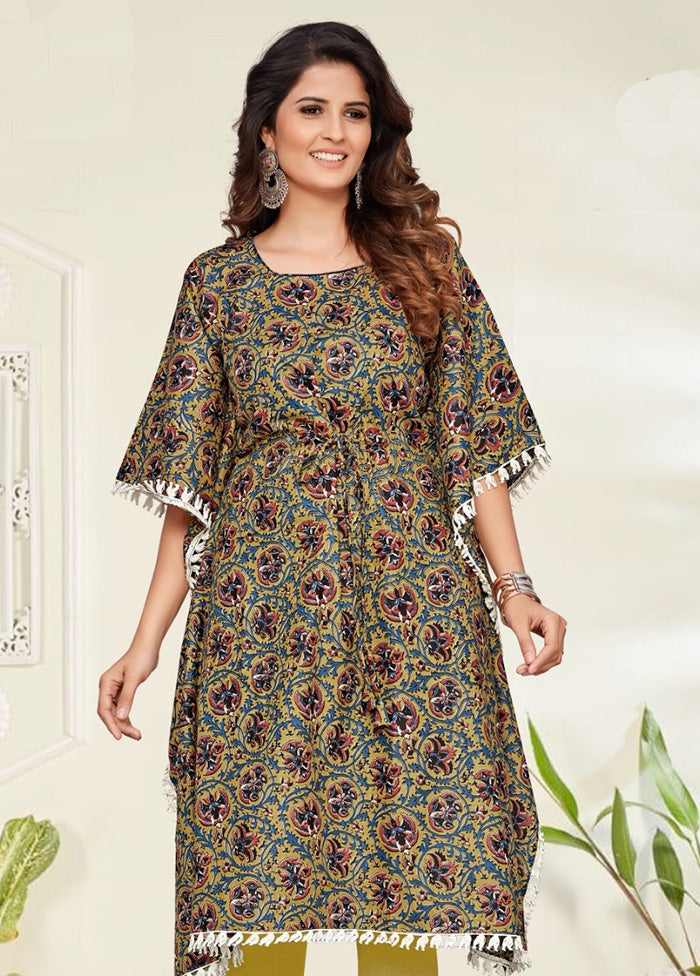 Multicolor Pure Readymade Cotton Kaftan