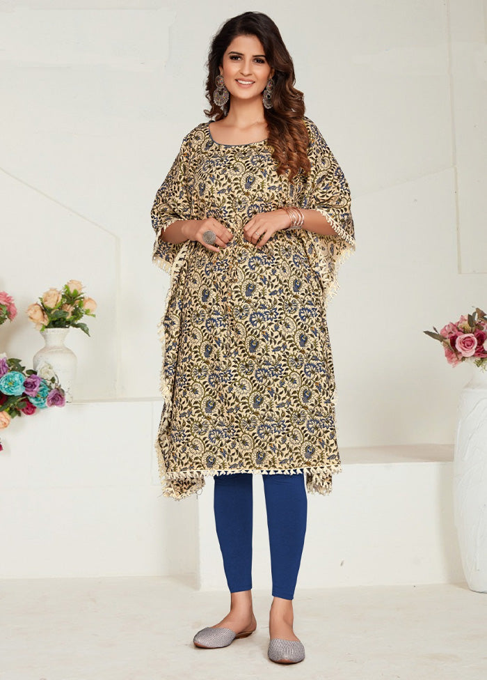 Multicolor Pure Readymade Cotton Kaftan