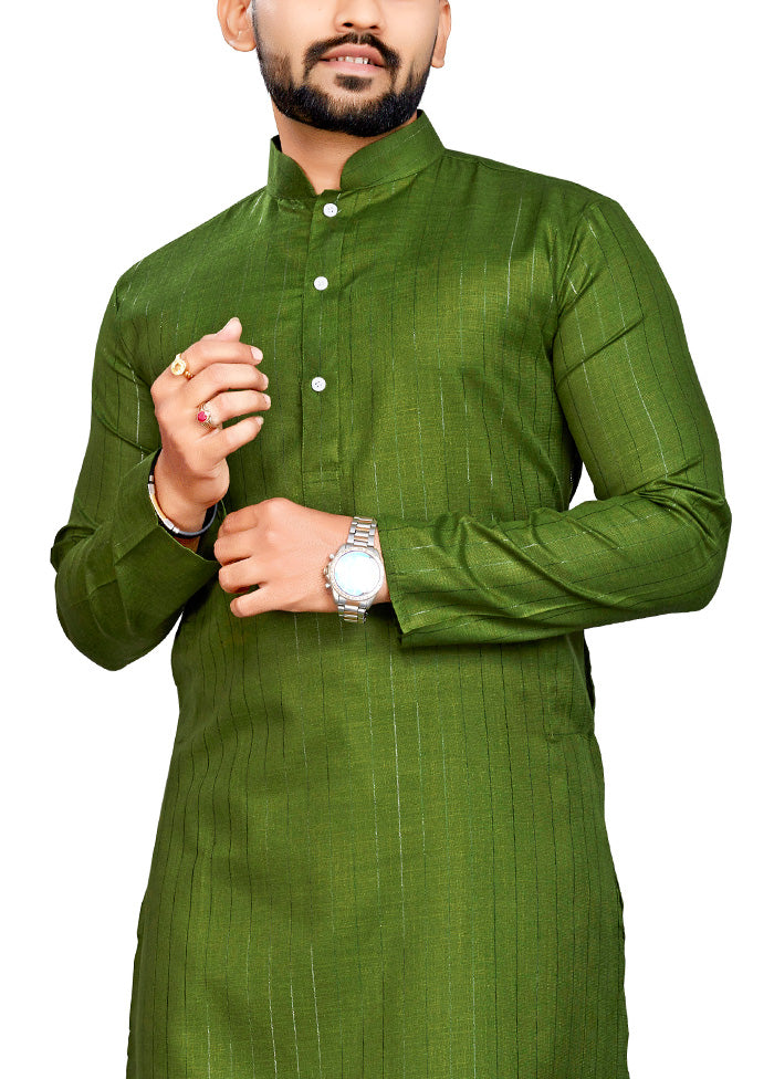 Mehendi Pure Cotton Kurta And Pajama Set