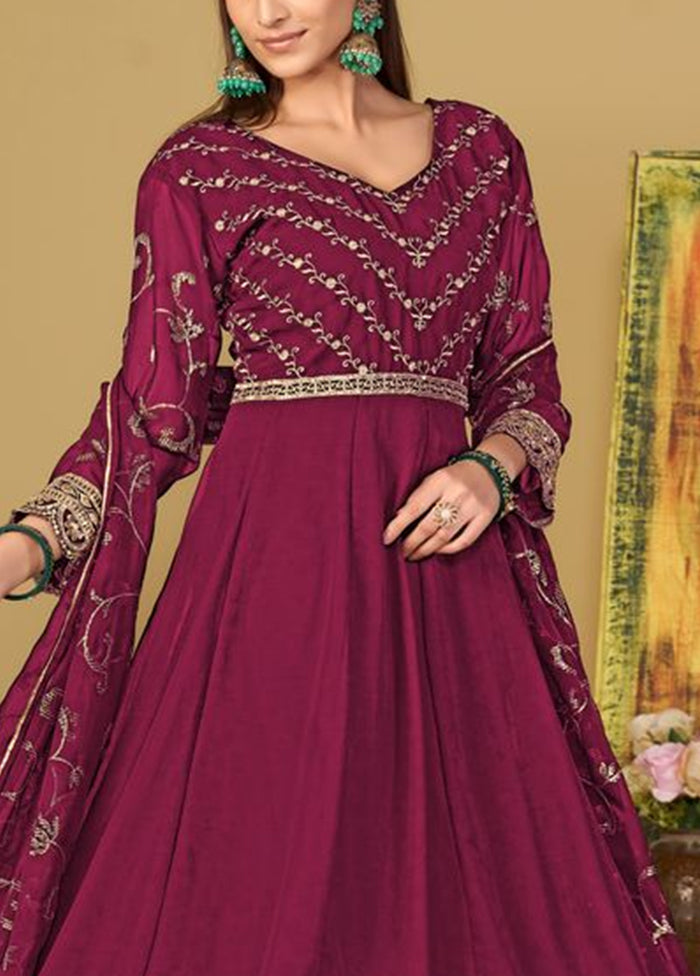 3 Pc Rani Semi Stitched Georgette Suit Set