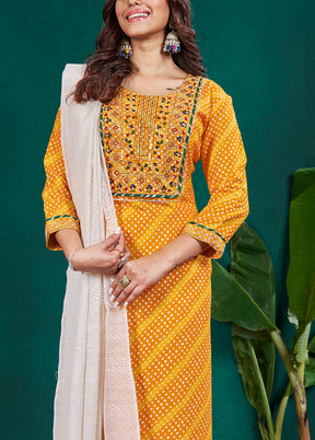 3 Pc Multicolor Readymade Rayon Suit Set