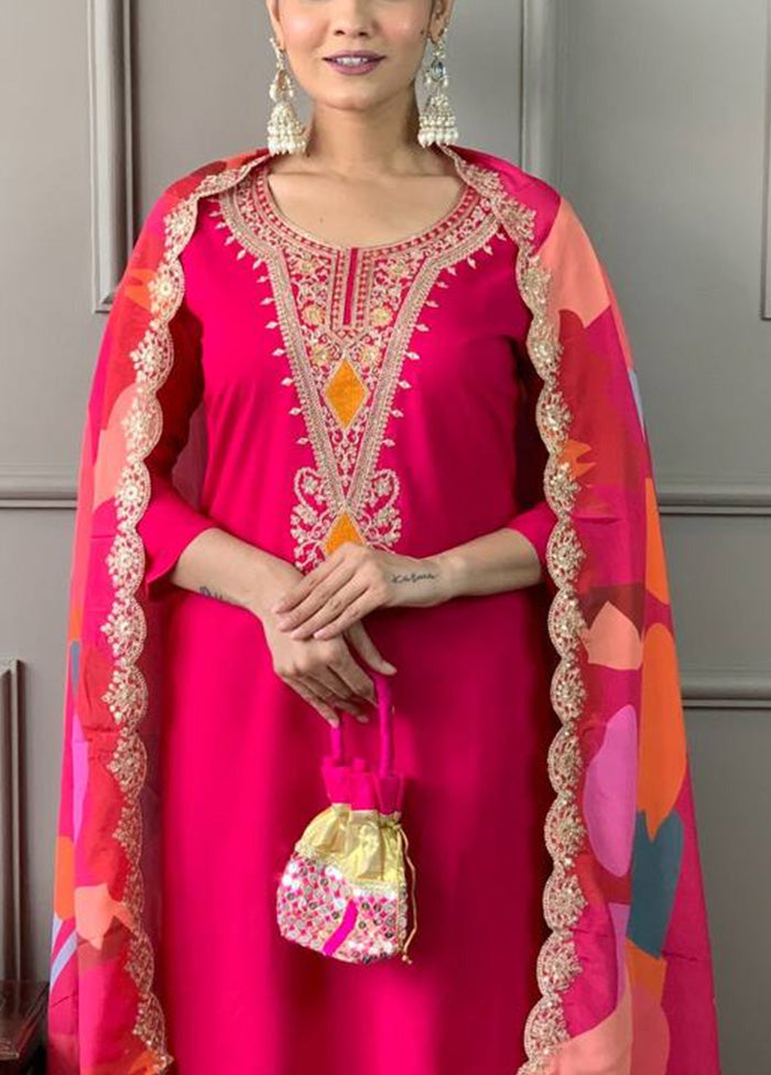 3 Pc Rani Readymade Viscose Suit Set