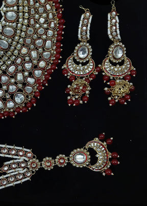 Maroon Alloy Jewellery Set