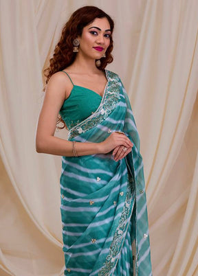 Rama Georgette Saree With Blouse Piece