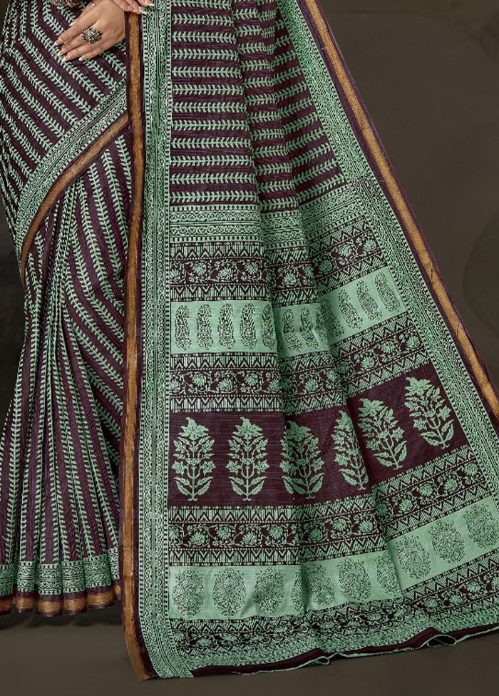 Multicolor Cotton Saree With Blouse Piece