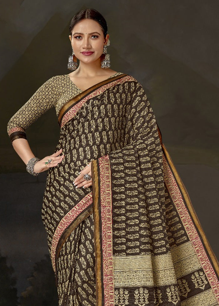 Multicolor Cotton Saree With Blouse Piece