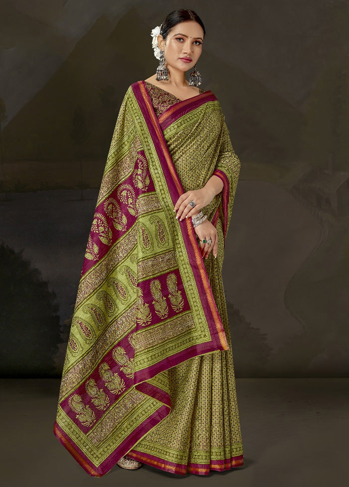 Multicolor Cotton Saree With Blouse Piece