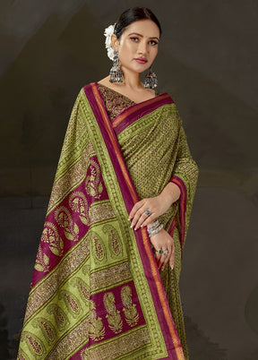 Multicolor Cotton Saree With Blouse Piece