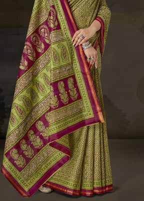 Multicolor Cotton Saree With Blouse Piece