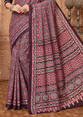 Multicolor Cotton Saree With Blouse Piece