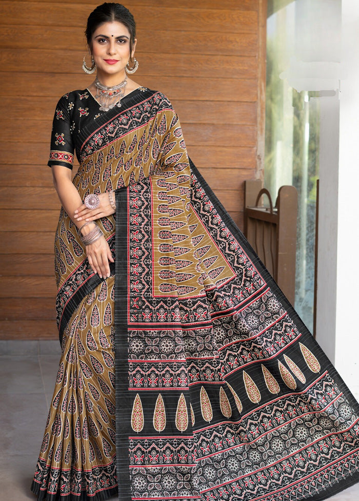 Multicolor Cotton Saree With Blouse Piece