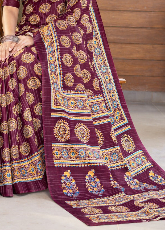 Multicolor Cotton Saree With Blouse Piece