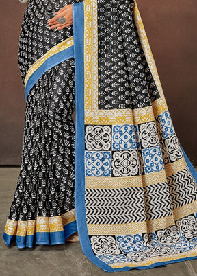 Multicolor Cotton Saree With Blouse Piece