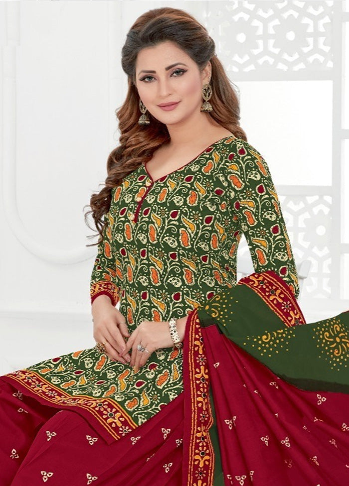 3 Pc Multicolor Pure Readymade Cotton Suit Set