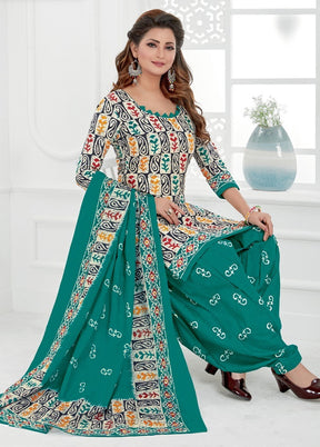 3 Pc Multicolor Pure Readymade Cotton Suit Set