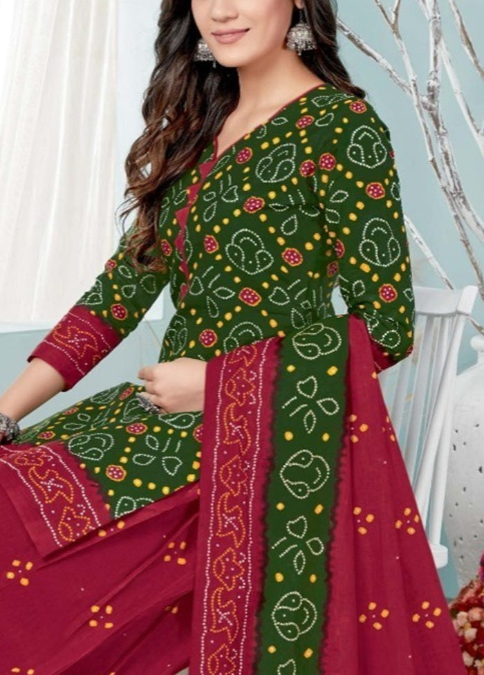 3 Pc Multicolor Pure Readymade Cotton Suit Set